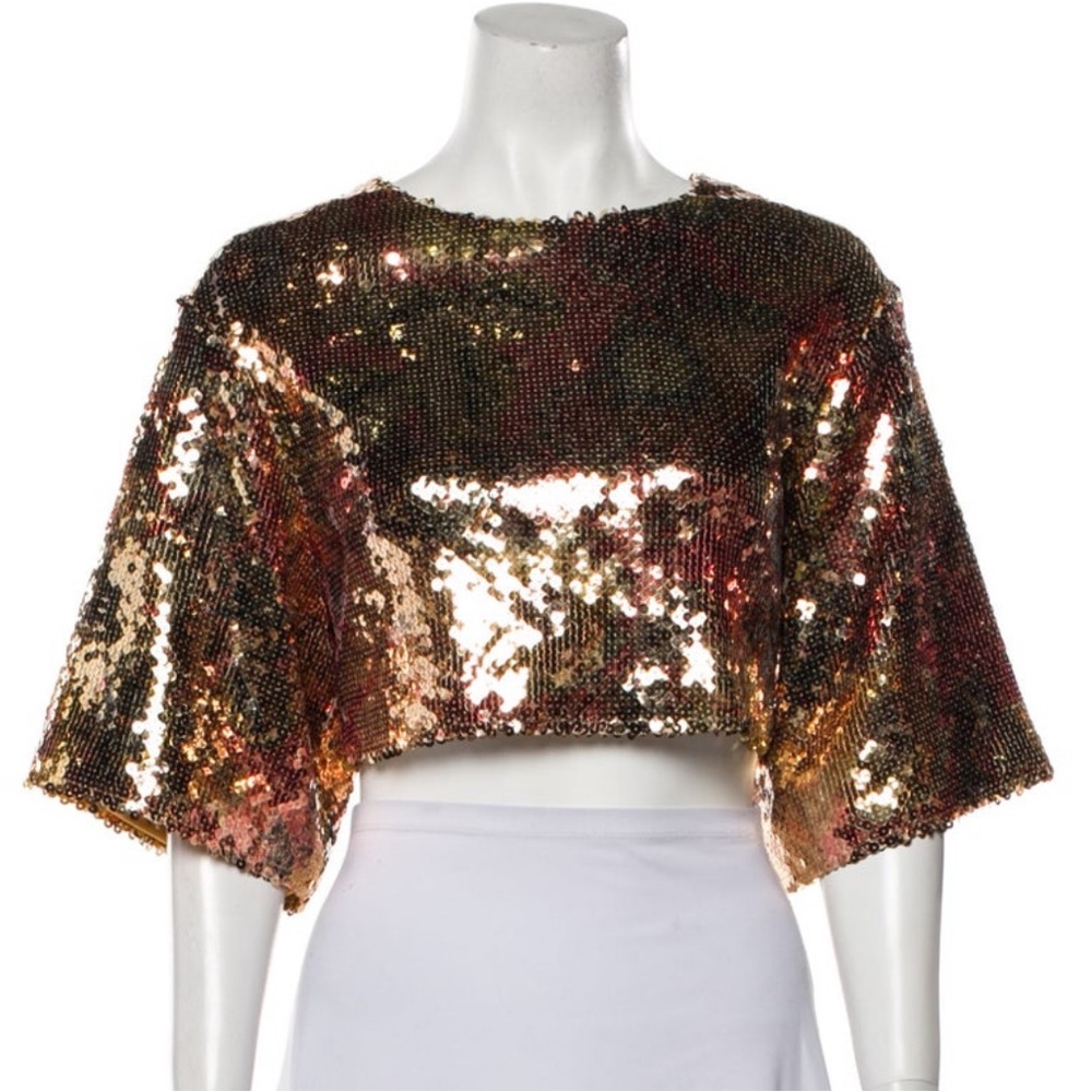 Smythe Sequin Crop Top